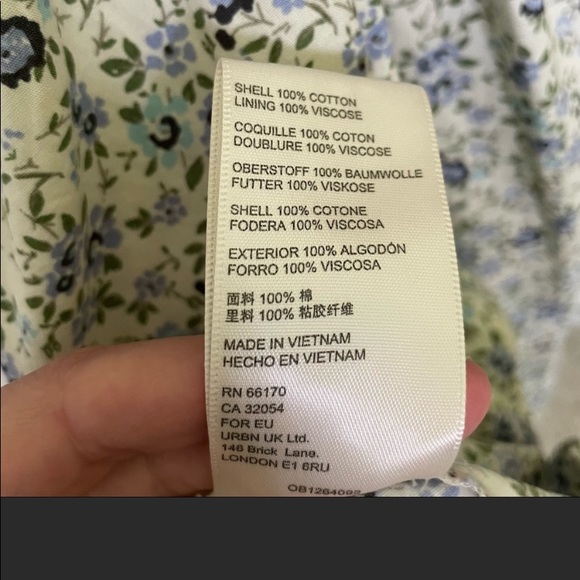 Free People Summer Dress Blue Floral Print Open Back - Picture 4 of 6